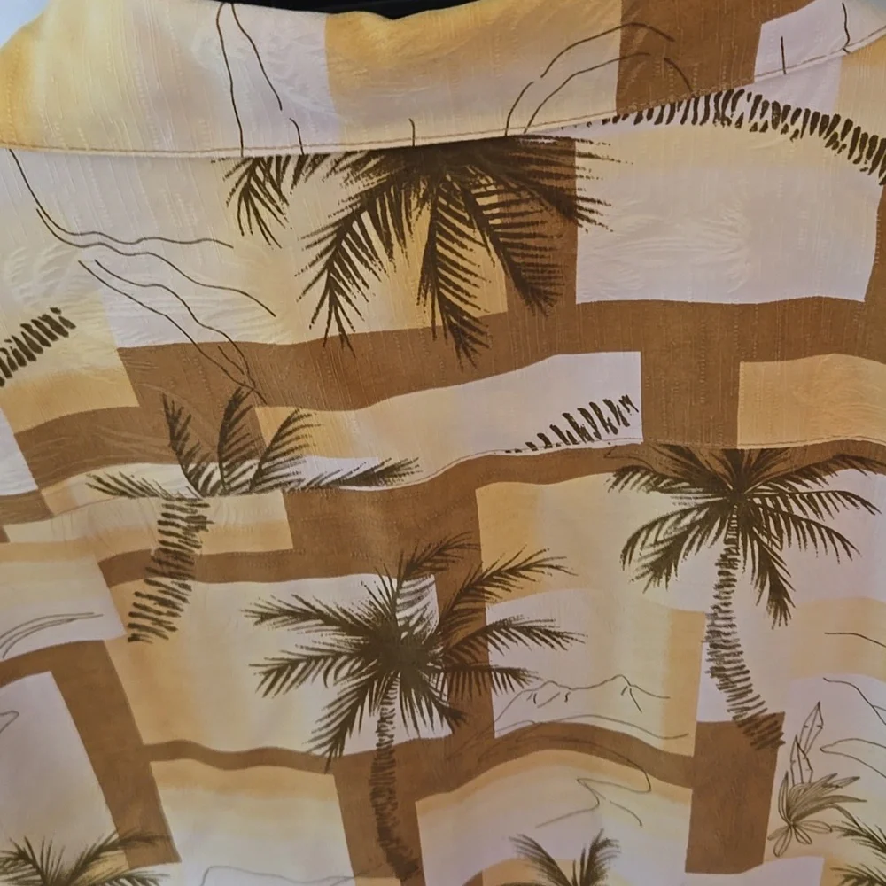 Tommy Bahama Yellow Palm Tree Shirt - Picture 8 of 10